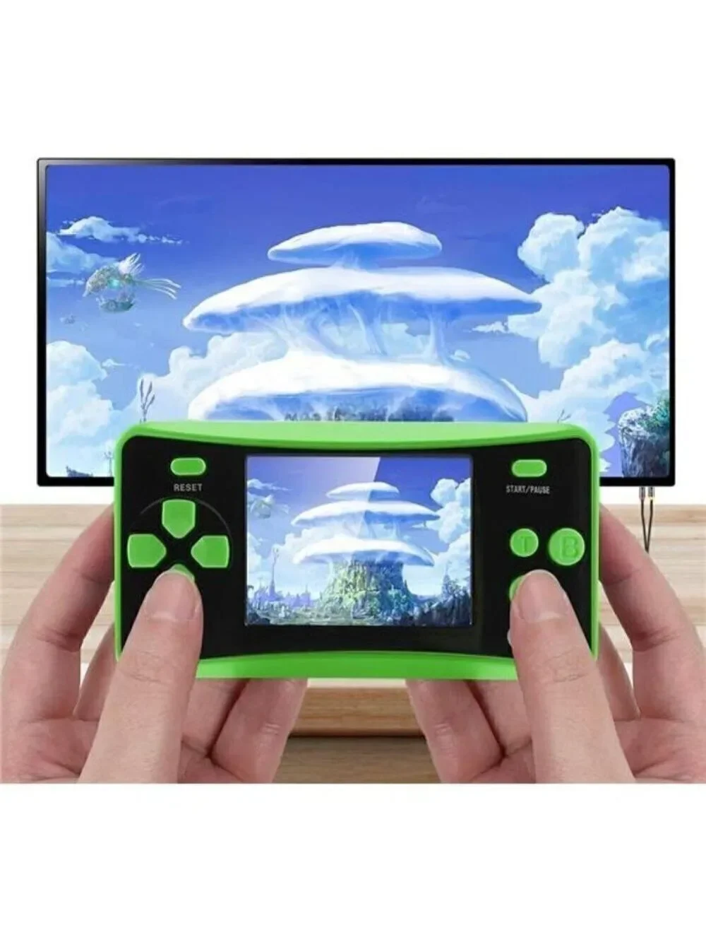 Kids Handheld 182 Built In Games Console Children Ages 4-12 Retro Classic GREEN